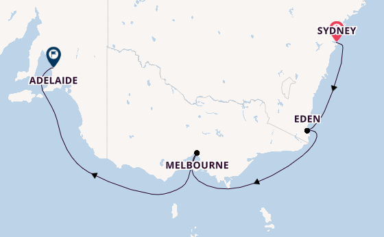 Australië vanaf Sydney, Australië met de Grand Princess
