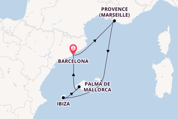 Westelijke Middellandse Zee vanaf Barcelona, Spanje met de Azamara Journey
