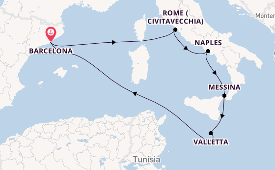 Western Mediterranean from Barcelona, Spain with the Celebrity Equinox