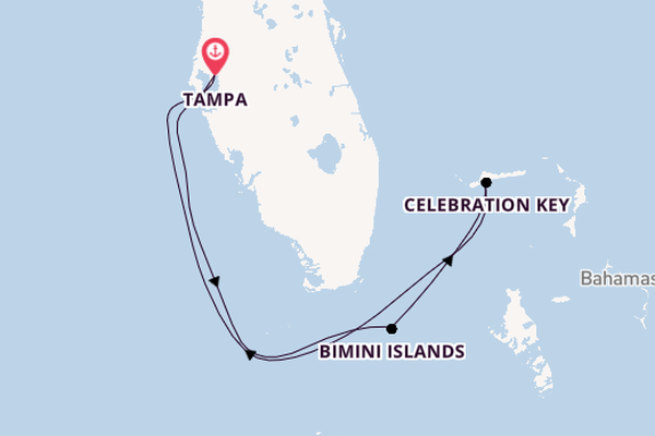 Caribbean from Tampa, Florida, USA with the Carnival Paradise