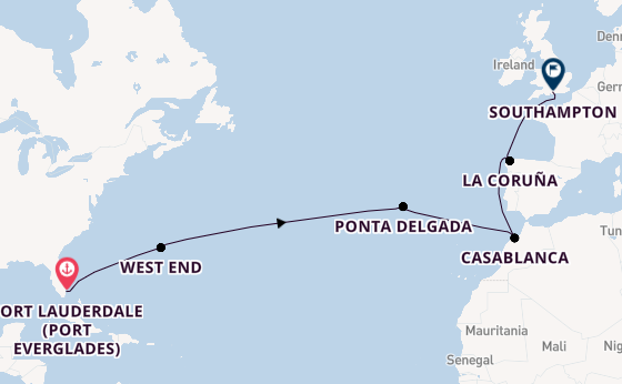 Luxury Western Europe Passage & Miami Stay