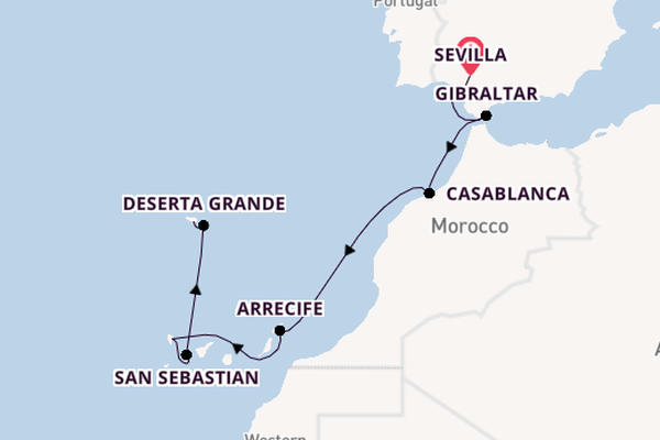 Canarische Eilanden vanaf Sevilla, Spanje met de HANSEATIC nature