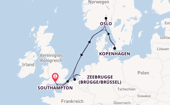 England ab Southampton, Großbritannien auf der Freedom of the Seas