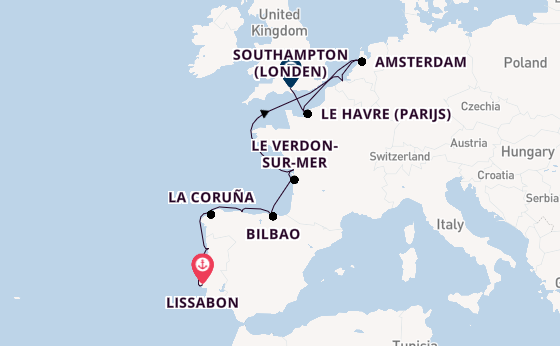 Portugal vanaf Lissabon, Portugal met de Norwegian Star