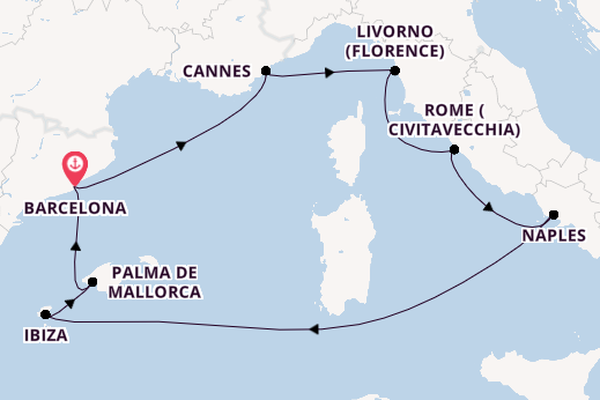 Western Mediterranean from Barcelona, Spain with the Norwegian Breakaway