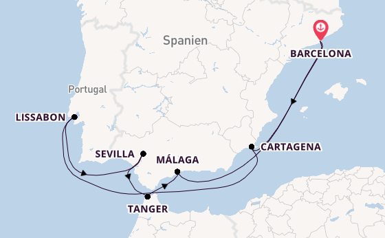 Westliches Mittelmeer ab Barcelona, Spanien auf der Celebrity Equinox