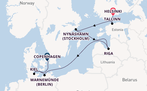 Baltic Sea from Helsinki, Finland with the Norwegian Sun