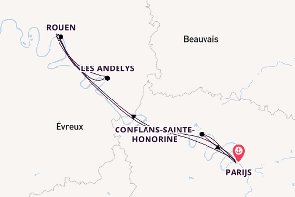 Seine vanaf Parijs, Frankrijk met de VIVA BEYOND