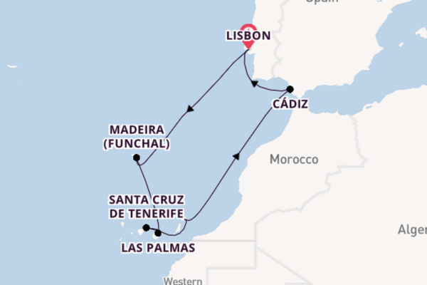 Canary Islands from Lisbon, Portugal with the Silver Dawn