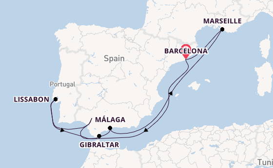 Westelijke Middellandse Zee vanaf Barcelona, Spanje met de Carnival Sunshine