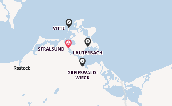 Deutschland ab Stralsund, Deutschland auf der MS Sans Souci