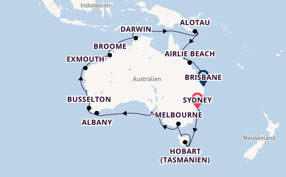 Australien ab Sydney auf der Seabourn Quest