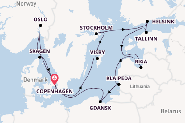 Breath-taking cruise from Copenhagen with Princess Cruises