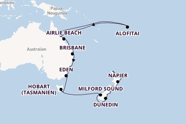 Australien und Neuseeland ab Cairns, Australien auf der Azamara Pursuit