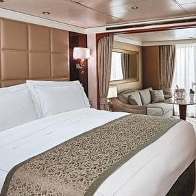 Come aboard the Seven Seas Navigator and discover one of 11 cabin categories on a total of 8 decks that can accommodate 482 passengers. Choose your dream cabin and feel at home on board the Seven Seas Navigator!