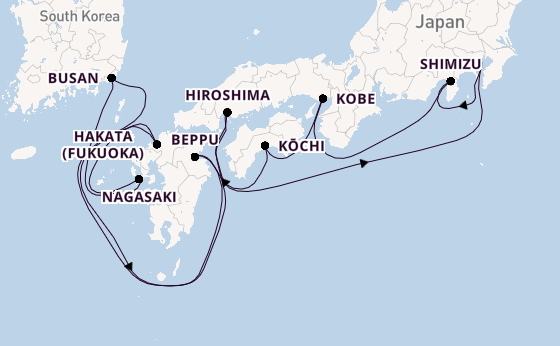 Japan from Tokyo, Japan with the Seven Seas Explorer