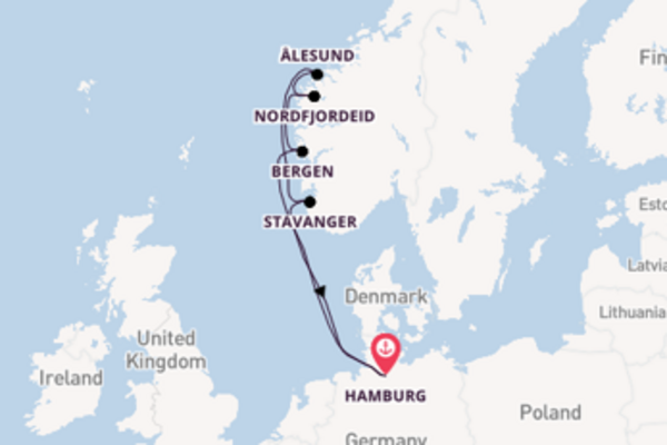 Cruise met AIDA Cruises naar Nordfjordeid