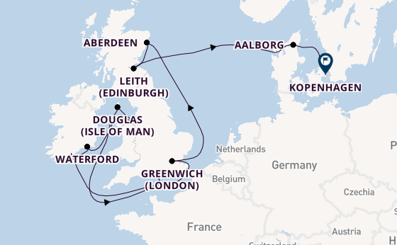 Britse Eilanden vanaf Southampton (Londen), Engeland met de Silver Spirit