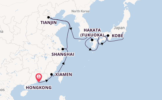 Oost-Azië vanaf Hongkong, China met de MS EUROPA