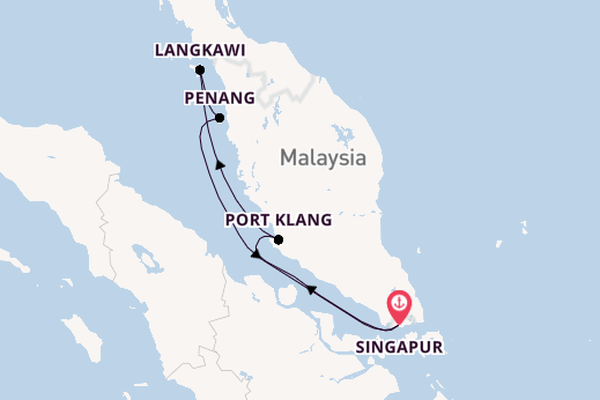 Südostasien ab Singapur, Singapur auf der Discovery Princess