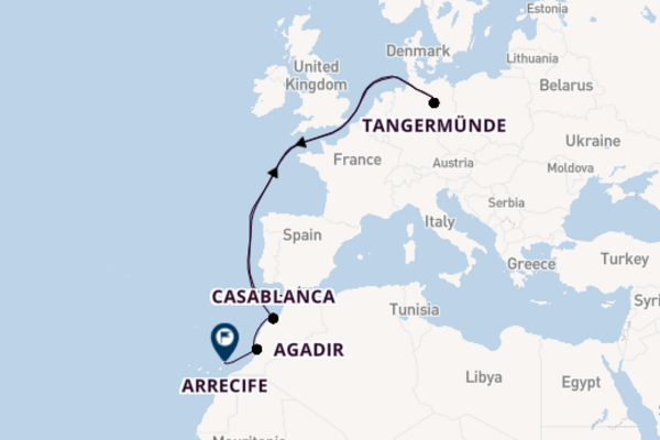 8 day expedition from Málaga to Arrecife