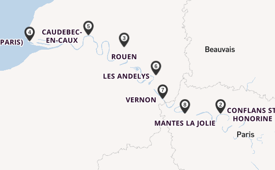Seine ab Paris, Frankreich auf der Amadeus Diamond