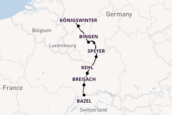 Rijn vanaf Keulen, Duitsland met de Swiss Crystal