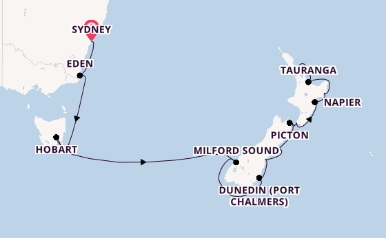 Austral Elegance – Australia to New Zealand
