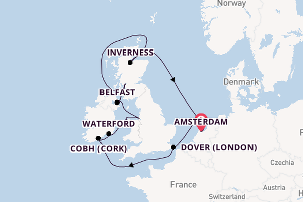 British Isles from Amsterdam, Netherlands with the Celebrity Eclipse