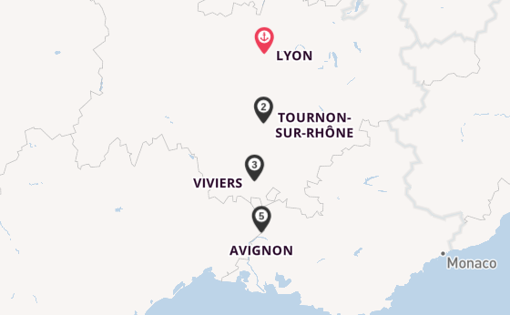 Rhône ab Lyon, Frankreich auf der BIJOU DU RHÔNE