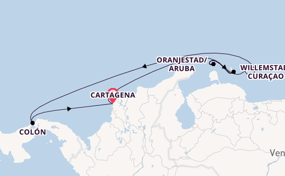 Südliche Karibik ab Cartagena, Kolumbien auf der Grandeur of the Seas