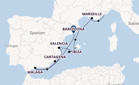 Westliches Mittelmeer ab Monte-Carlo, Monaco auf der Silver Ray