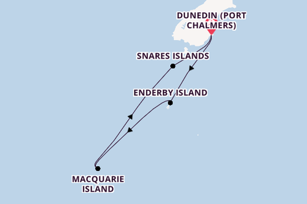 New Zealand from Dunedin (Port Chalmers), New Zealand with the Le Soléal