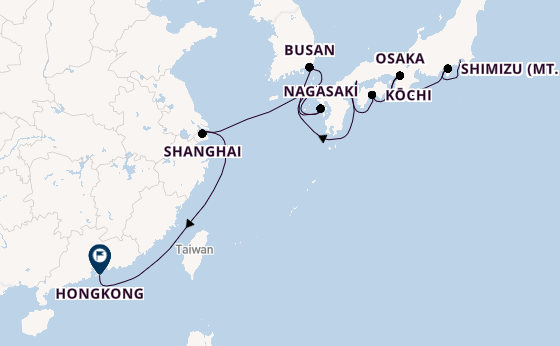 Ostasien ab Tokio, Japan auf der Noordam