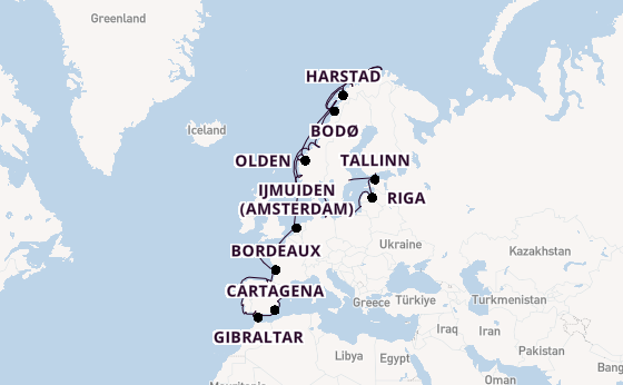 Norway from Barcelona, Spain with the Azamara Journey