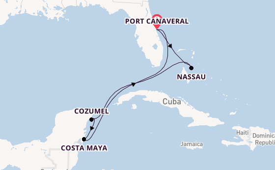 Caribbean vanaf Port Canaveral, Verenigde Staten met de MSC World Atlantic