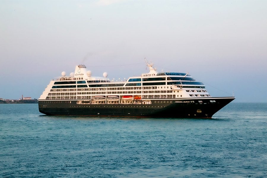 at sea