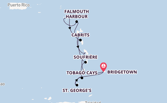Zuidelijke Caraïben vanaf Bridgetown, Barbados met de Royal Clipper