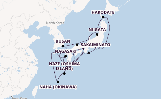 Japan from Australia with the Silver Muse