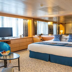 Come aboard the undefined and discover one of 38 cabin categories on a total of 10 decks that can accommodate 1338 passengers. Choose your dream cabin and feel at home on board the undefined!