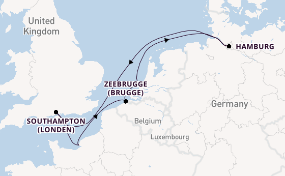 Engeland vanaf Le Havre (Parijs), Frankrijk met de MSC Preziosa