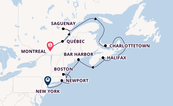 USA Ostküste ab Montreal, Kanada auf der Seabourn Quest