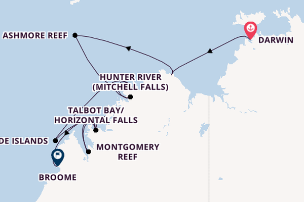 Australia from Darwin, Australia with the Seabourn Pursuit