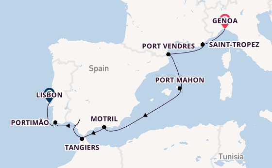 Western Mediterranean from Genoa, Italy with the Seabourn Pursuit