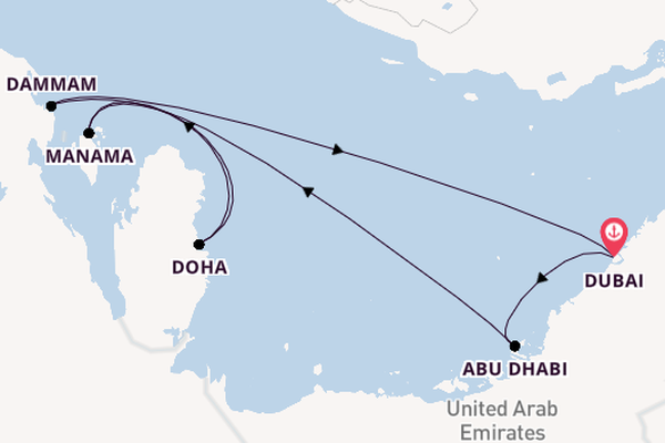 Arabian Gulf from Dubai, United Arab Emirates with the EXPLORA I