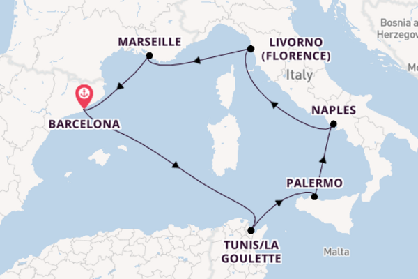 Western Mediterranean from Barcelona with the MSC Seaside