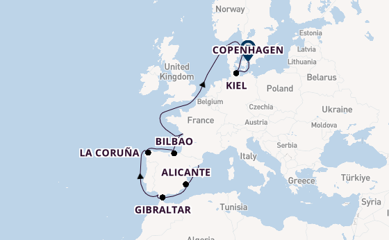 Western Mediterranean from Barcelona, Spain with the MSC Euribia