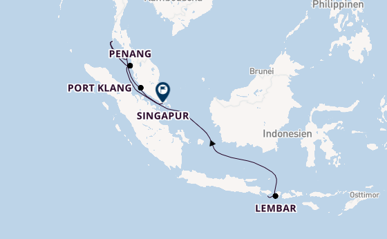 Südostasien ab Bali (Benoa), Indonesien auf der Seven Seas Splendor