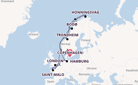 Norway from Copenhagen, Denmark with the Seabourn Quest