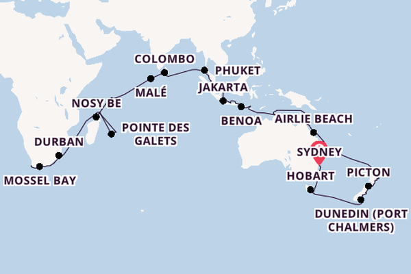 Australia and New Zealand from Sydney, Australia with the Seven Seas Mariner